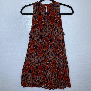 Free People Womens Size 2 Get Together Mini Dress Tunic Geometric Boho Abstract